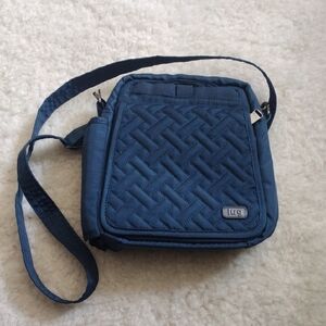 Lug Navy Quilted Messenger Bag